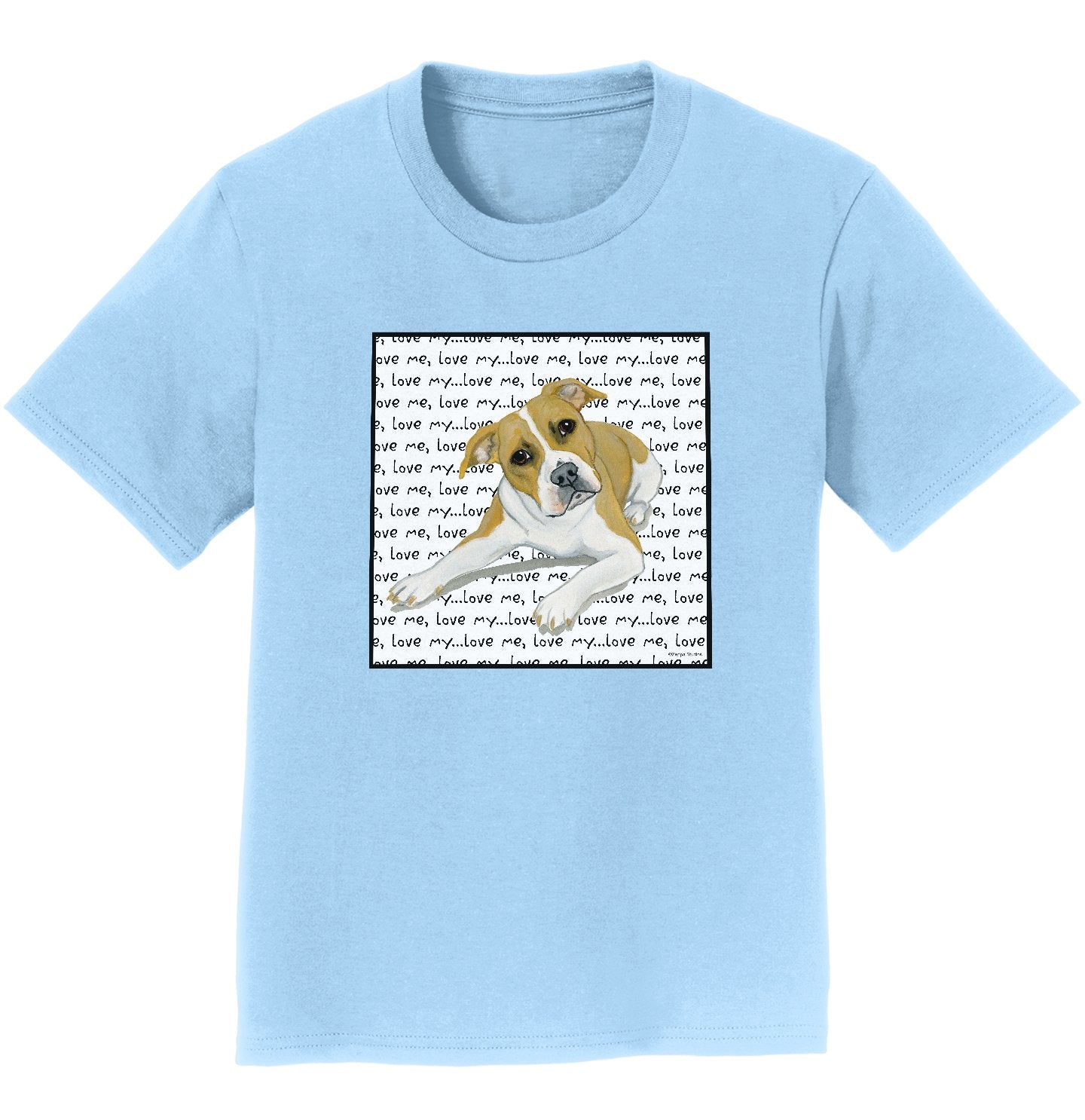 American Pit Bull Love Text - Kids' Unisex T-Shirt