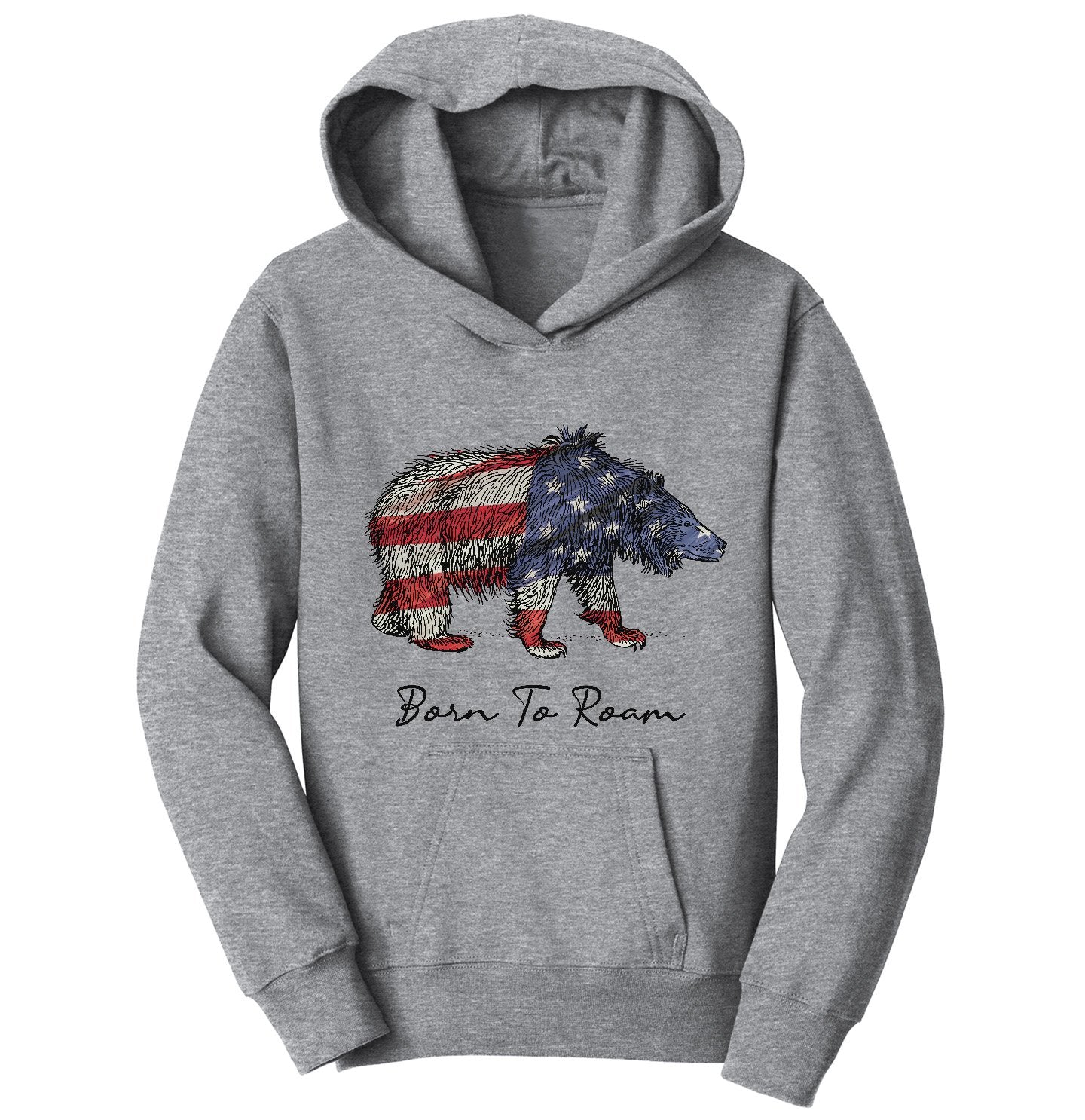 Bear Flag Overlay - Kids' Unisex Hoodie Sweatshirt