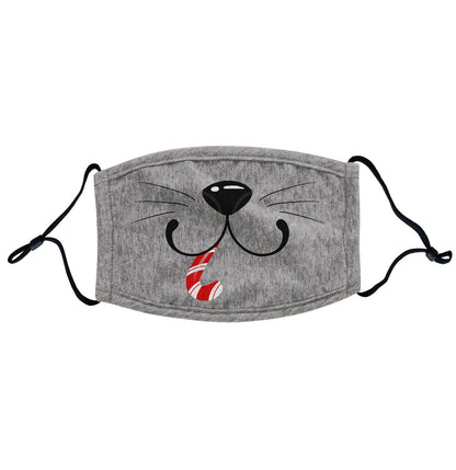 Christmas Cat Face - Adult Adjustable Face Mask