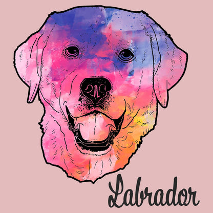 Colorful Labrador Headshot - Women's Fitted T-Shirt