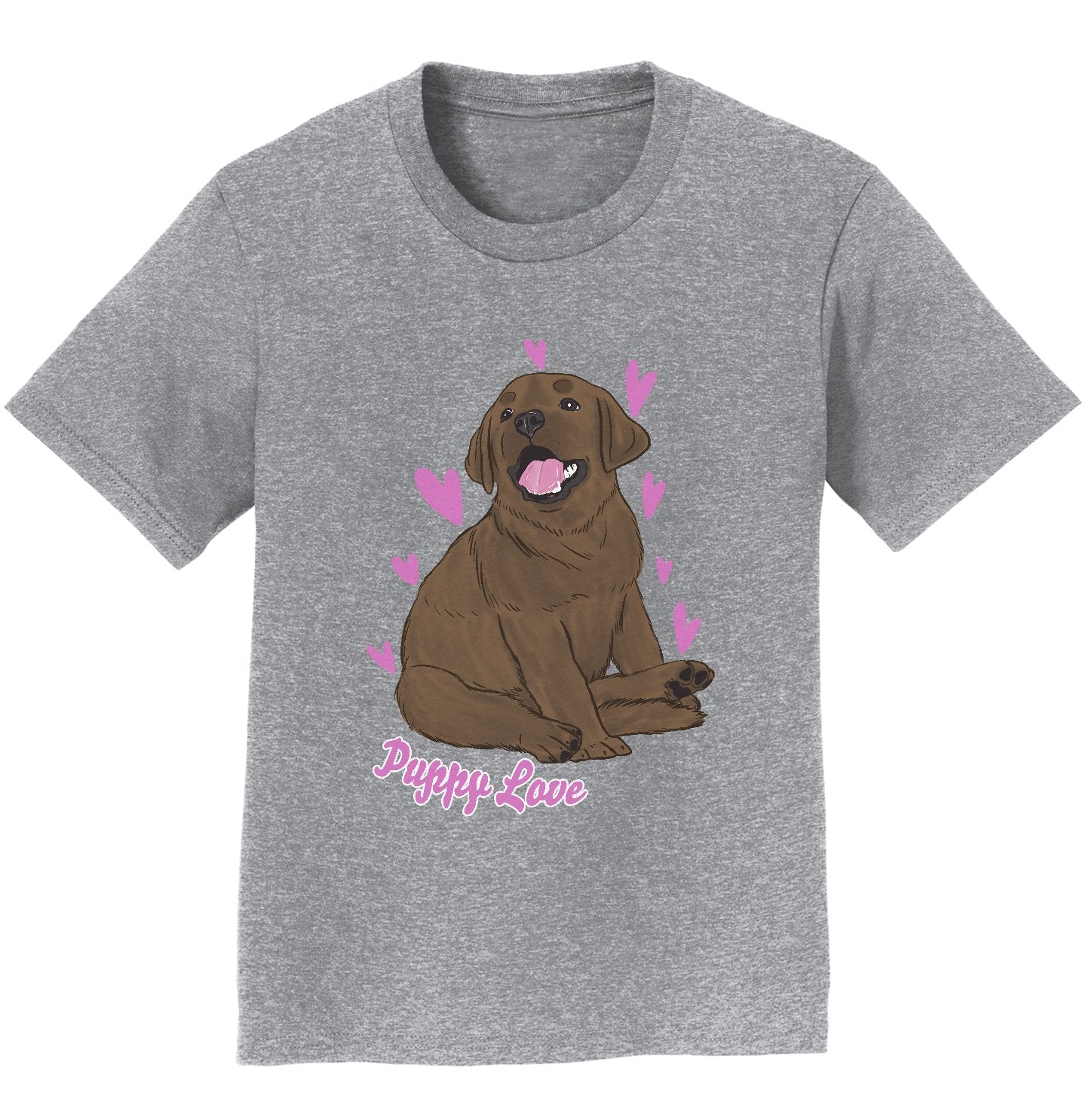 Chocolate Labrador Puppy Love - Kids' Unisex T-Shirt