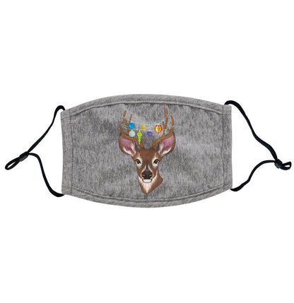 Christmas Buck Head - Adult Adjustable Face Mask