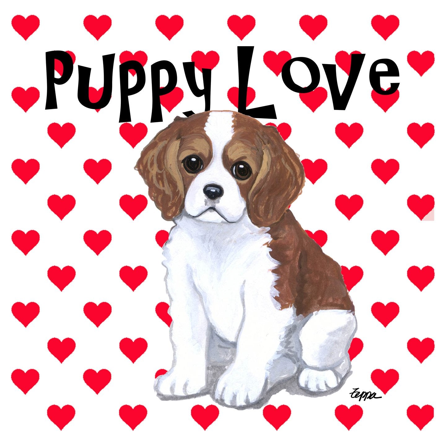 Cavalier Puppy Love - Adult Unisex T-Shirt