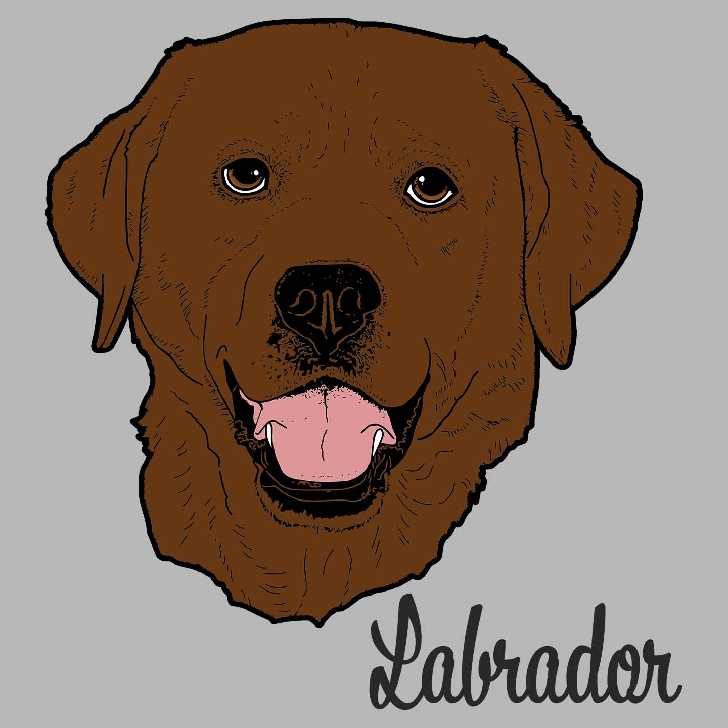 Chocolate Labrador Headshot - Women's V-Neck T-Shirt