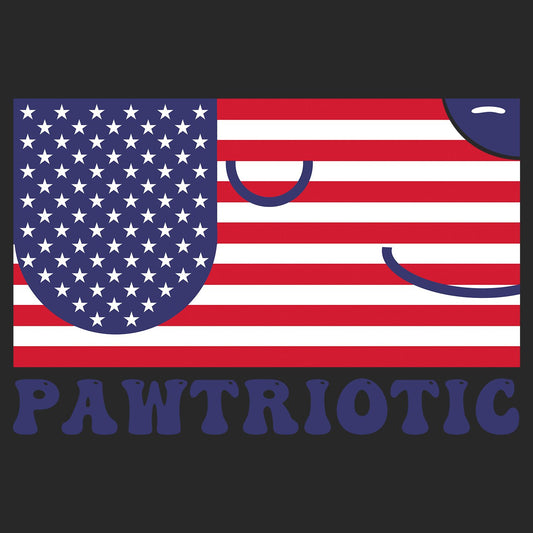 Pawtriotic Flag Dog - Women's V-Neck T-Shirt