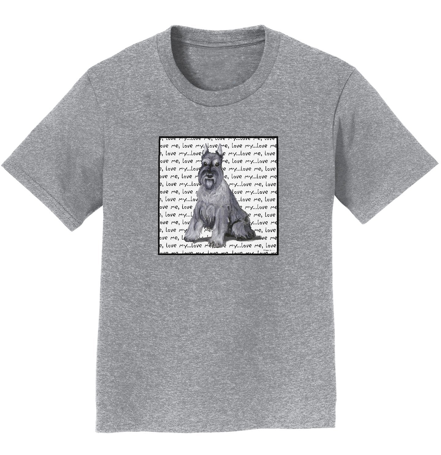 Schnauzer Love Text - Kids' Unisex T-Shirt