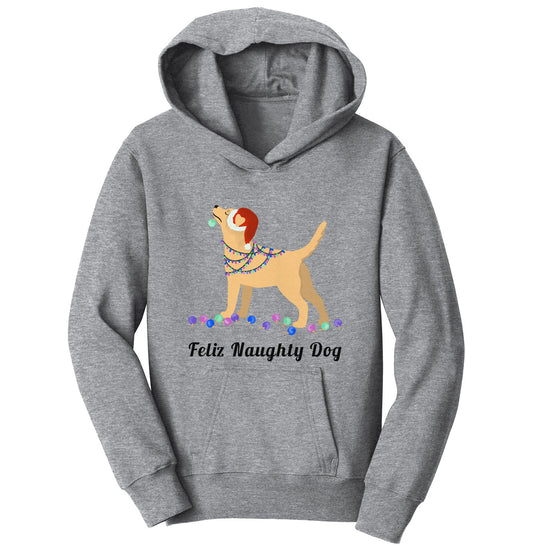 Feliz Naughty Dog Yellow Lab - Kids' Unisex Hoodie Sweatshirt