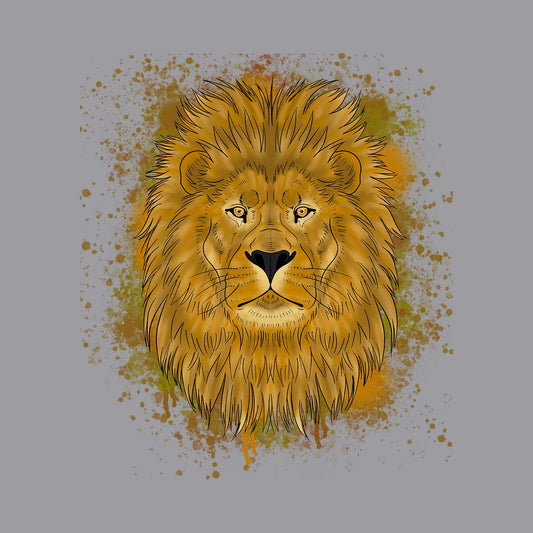 Lion Illustration - Adult Adjustable Face Mask