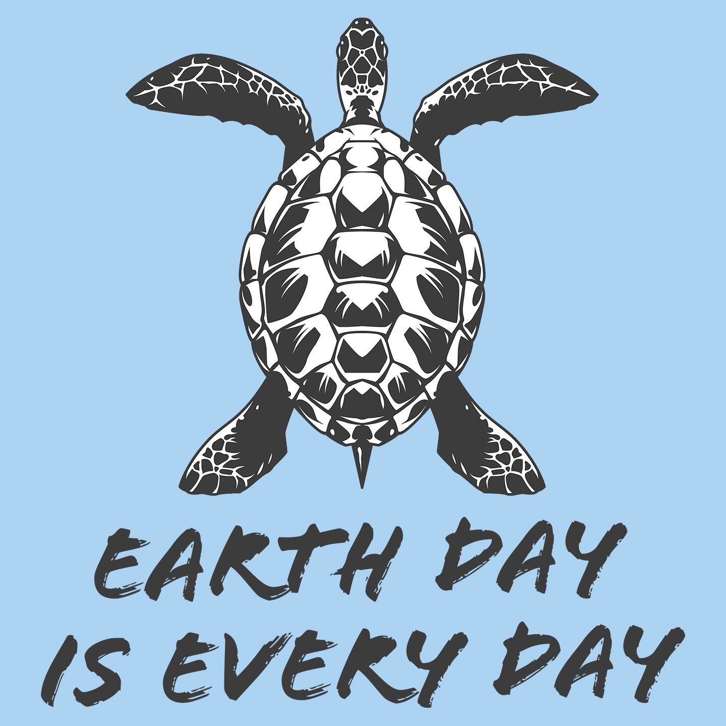 Earth Day is Every Day Sea Turtle - Adult Unisex T-Shirt