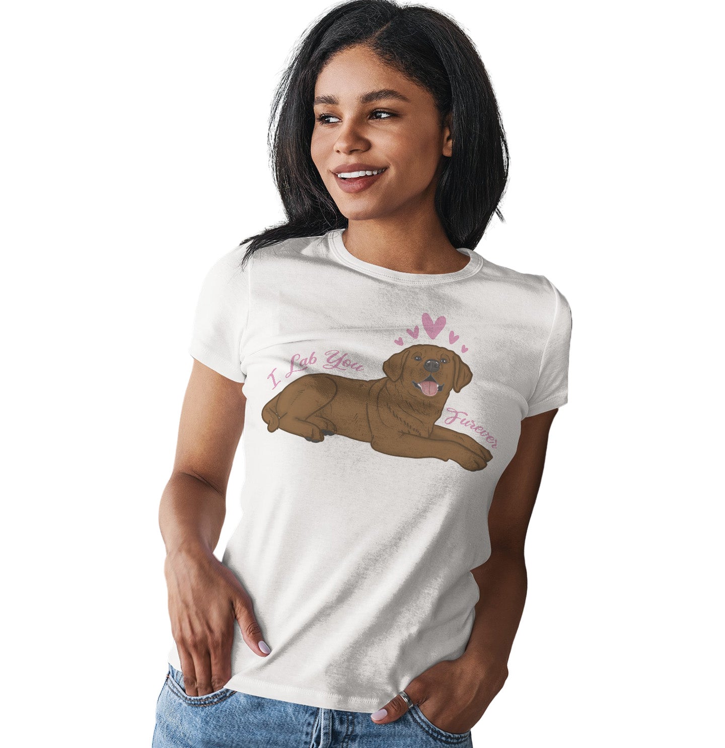 Animal Pride - Chocolate Lab You Forever - Women's Fitted T-Shirt