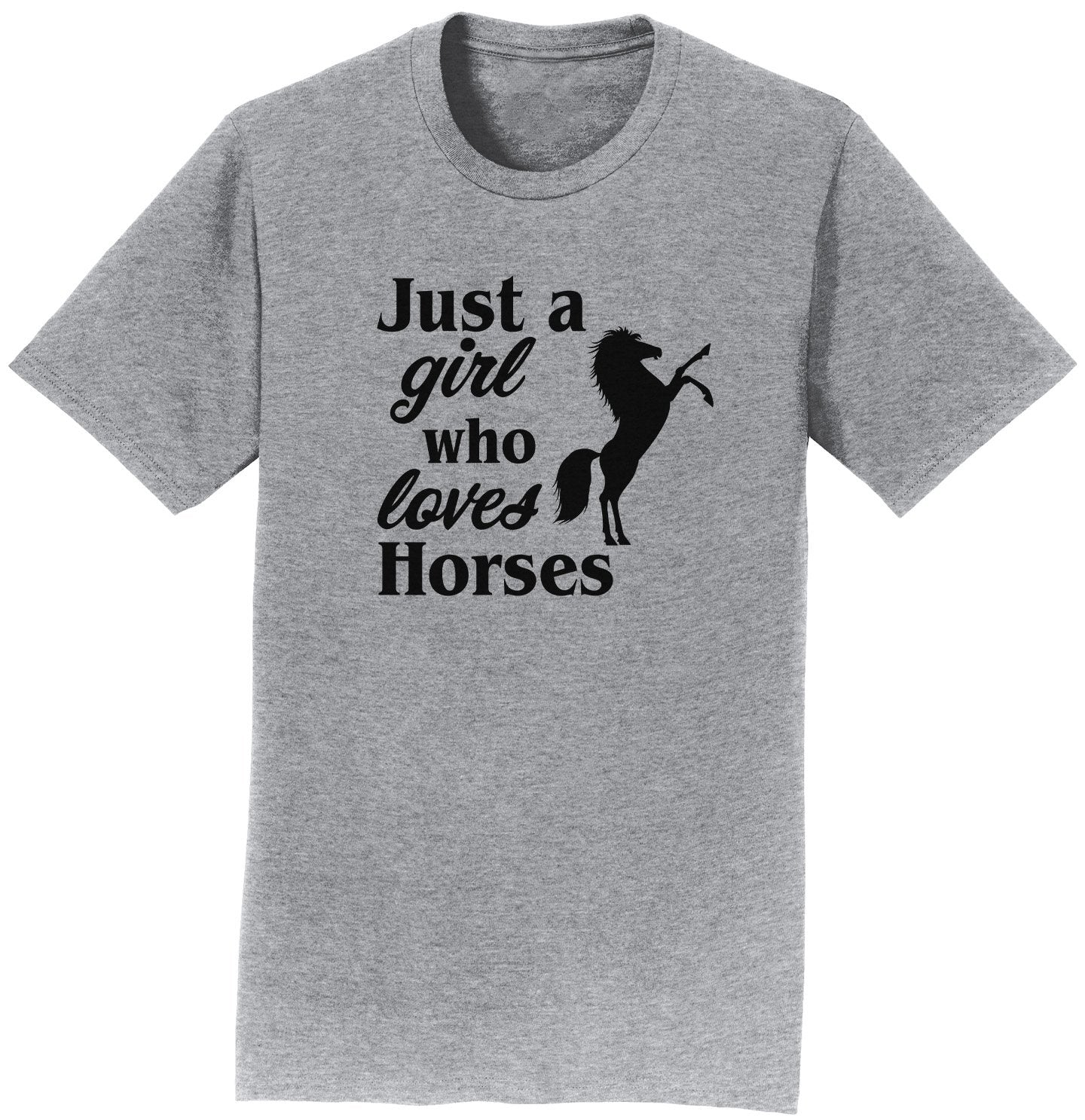 Just A Girl Who Loves Horses Silhouette - Adult Unisex T-Shirt