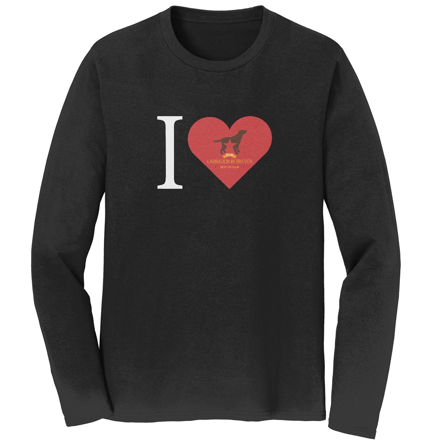 I Heart My DFW Lab Rescue - Adult Unisex Long Sleeve T-Shirt