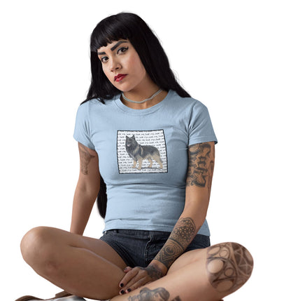 Belgian Tervuren Love Text - Women's Fitted T-Shirt