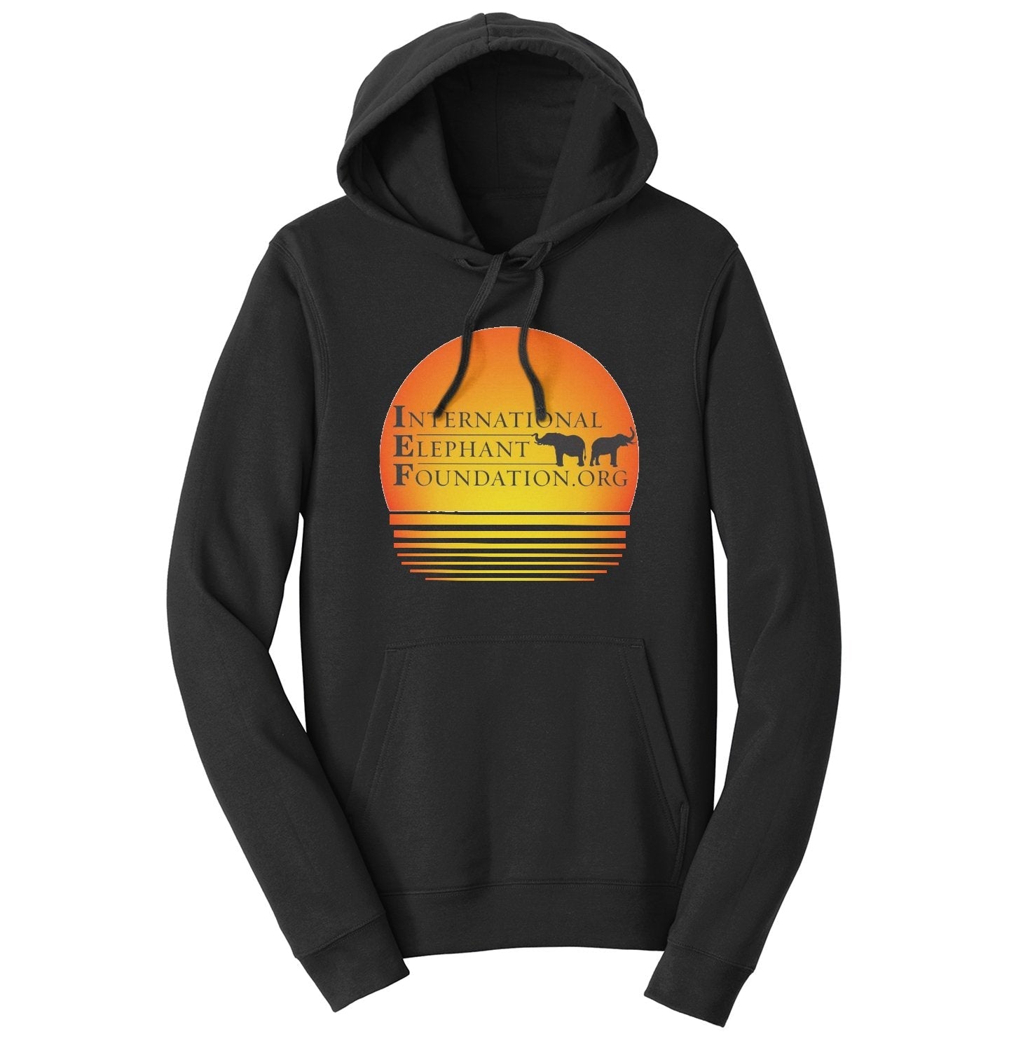 International Elephant Foundation - IEF Sunset Logo - Adult Unisex Hoodie Sweatshirt