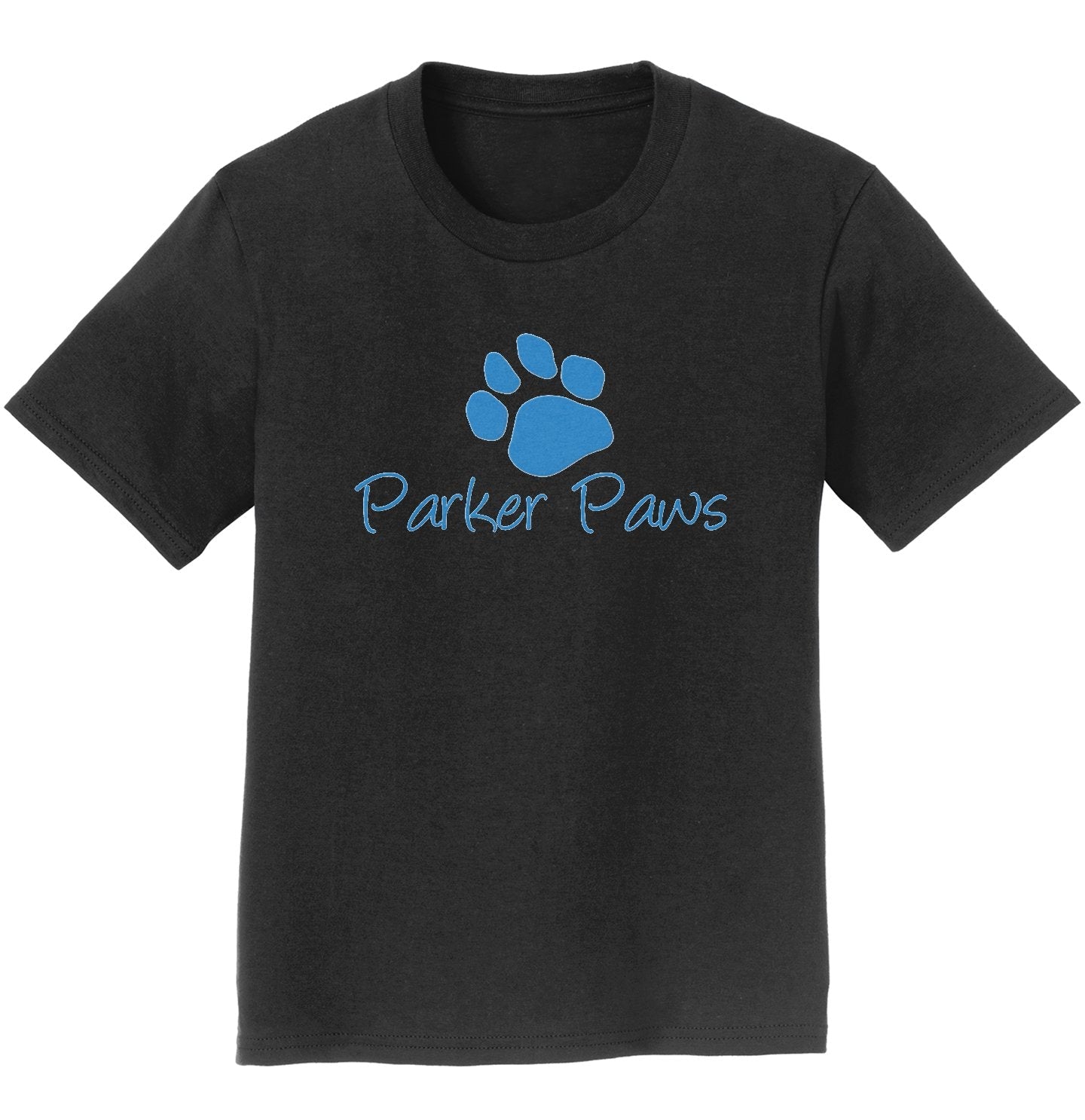 Parker Paws Blue Paw Print Logo - Kids' Unisex T-Shirt