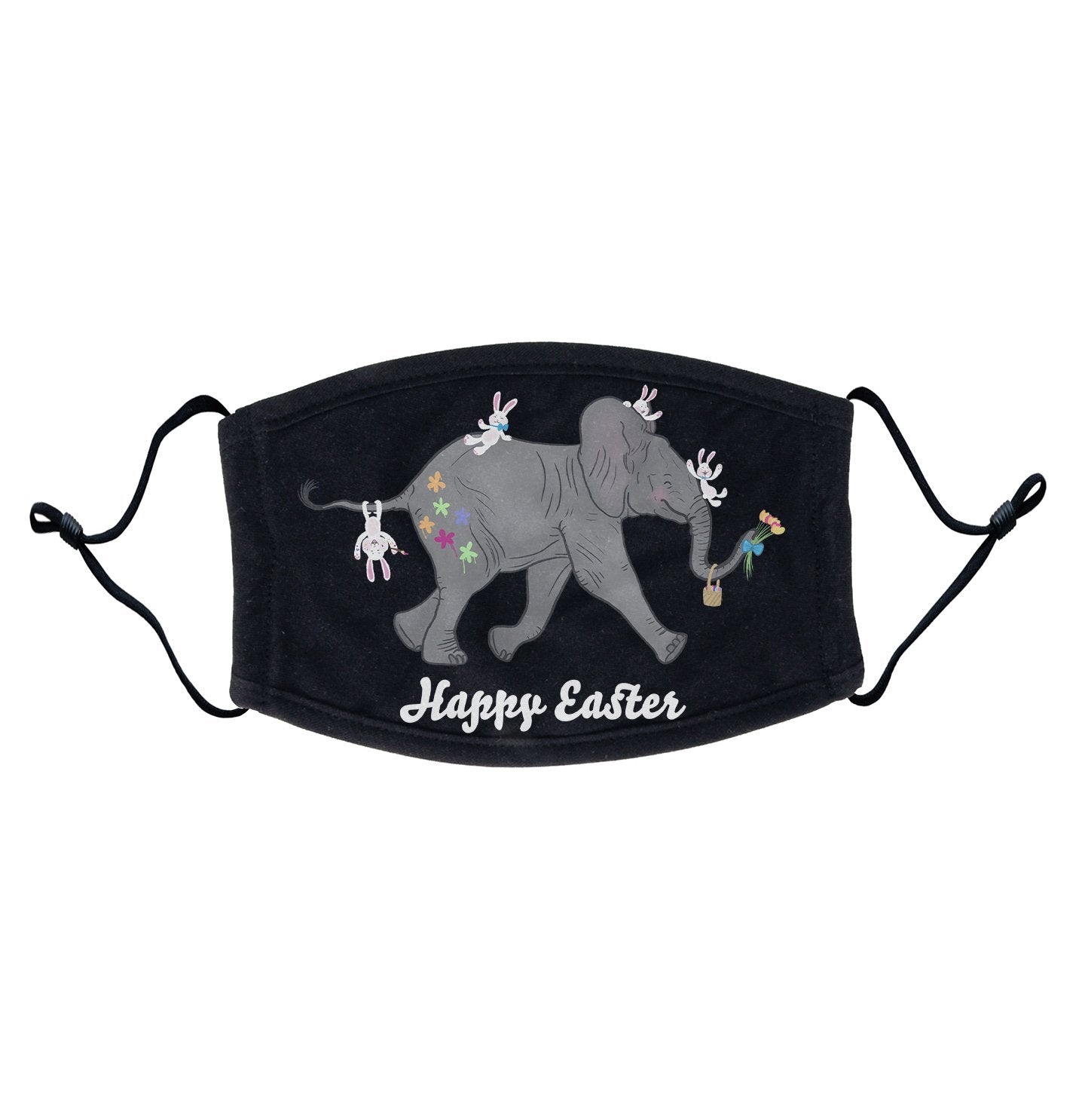 Animal Pride - Easter Baby Elephant and Friends  - Adult Adjustable Face Mask