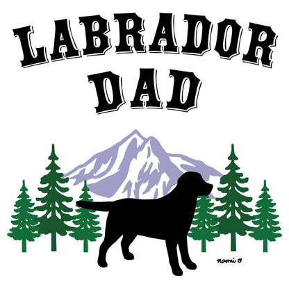 Black Lab Dad Mountain - Adult Unisex Hoodie Sweatshirt