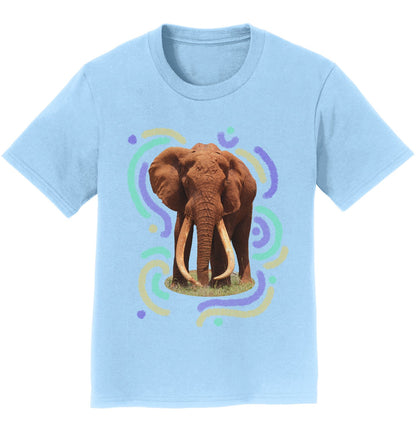 Wiggly Lines Elephant - Kids' Unisex T-Shirt