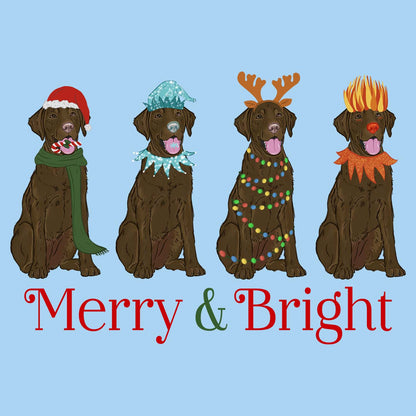 Chocolate Lab Christmas Line Up - Adult Unisex T-Shirt