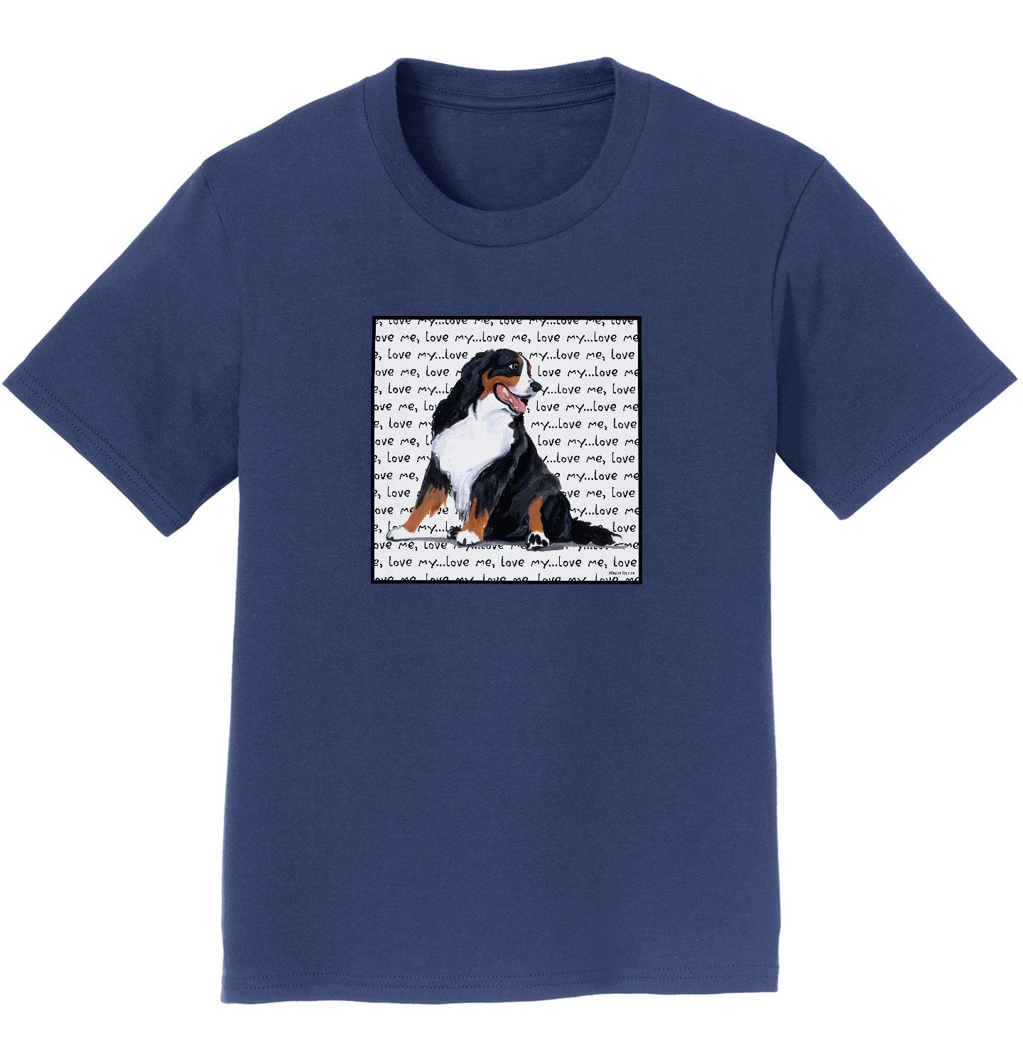 Bernese Mountain Dog Love Text - Kids' Unisex T-Shirt