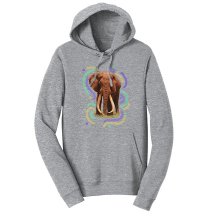 Wiggly Lines Elephant - Adult Unisex Hoodie Sweatshirt