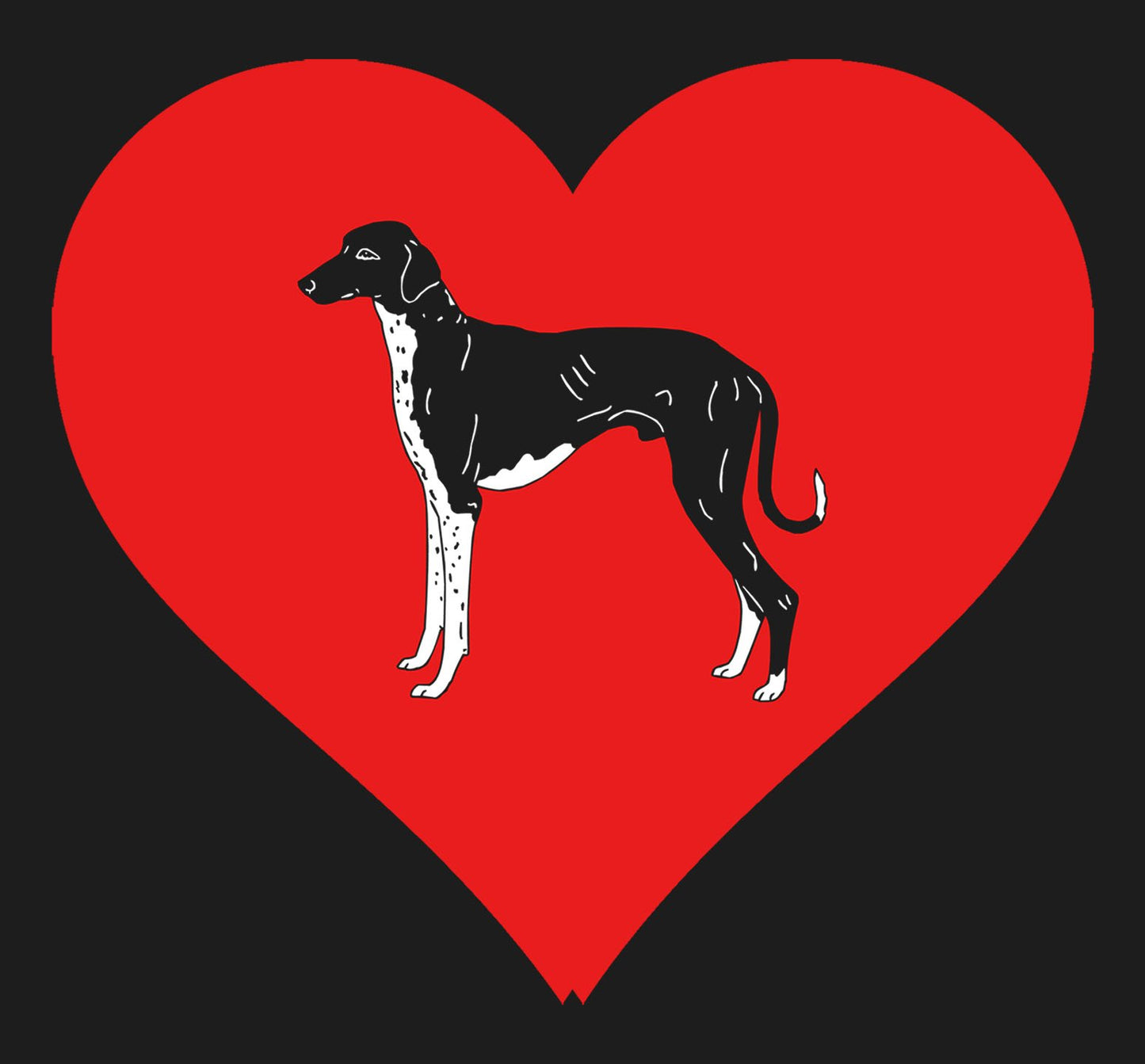 Azawakh on Heart Left Chest - Women's Full-Zip Hoodie Sweatshirt