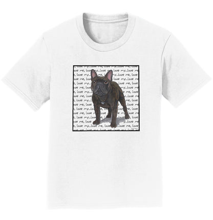 Frenchie Love Text - Kids' Unisex T-Shirt