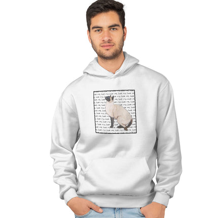 Siamese Love Text - Adult Unisex Hoodie Sweatshirt