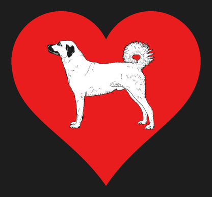 Anatolian Shepherd on Heart Left Chest - Women's Full-Zip Hoodie Sweatshirt