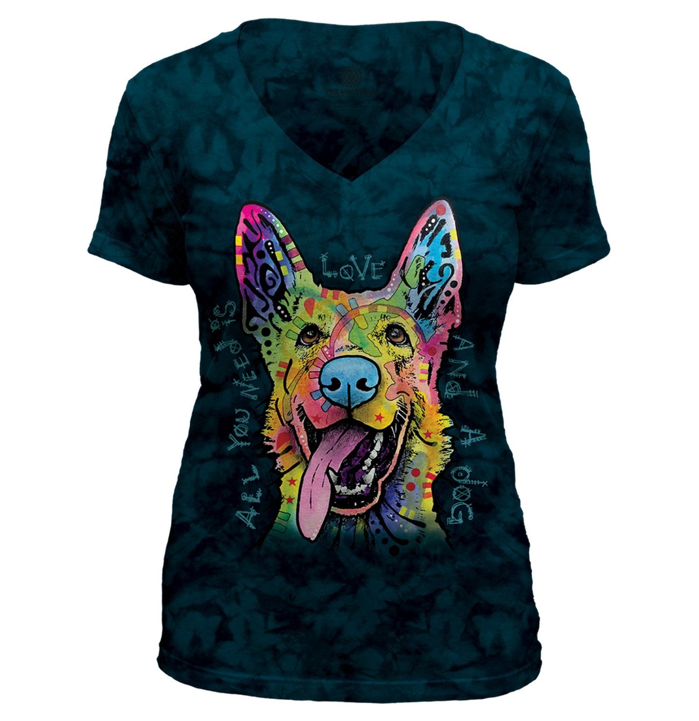 Animal Pride - Love Shepherd - Women's Tri-Blend V-Neck T-Shirt