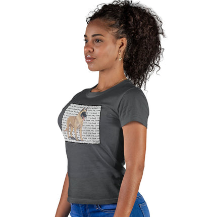 Belgian Malinois Love Text - Women's Fitted T-Shirt