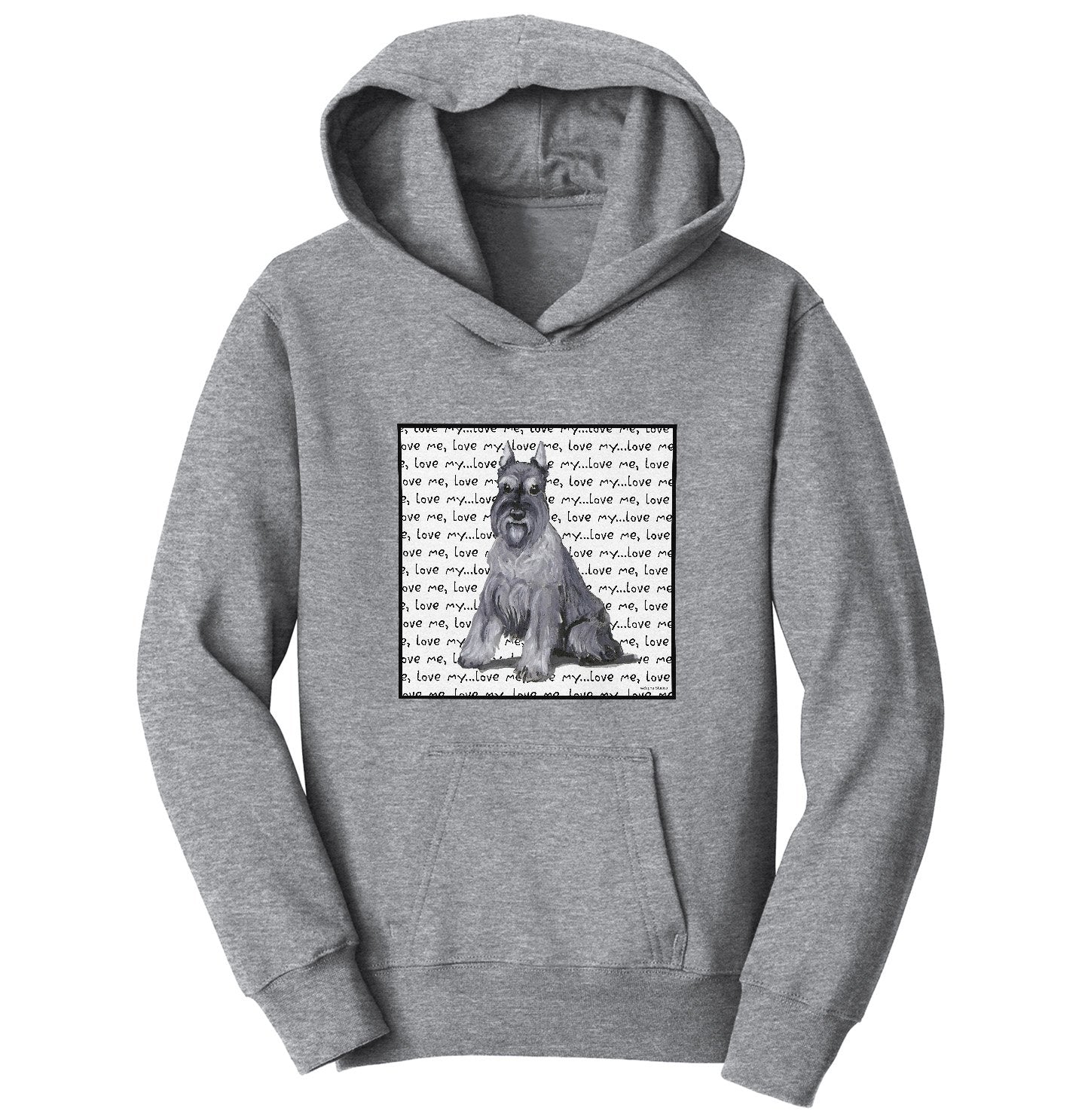 Animal Pride - Schnauzer Love Text - Kids' Unisex Hoodie Sweatshirt