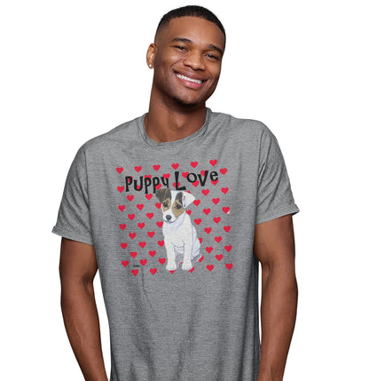 Jack Russell Puppy Love - Adult Unisex T-Shirt