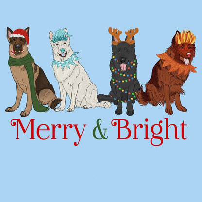 German Shepherd Christmas Line Up - Adult Unisex T-Shirt