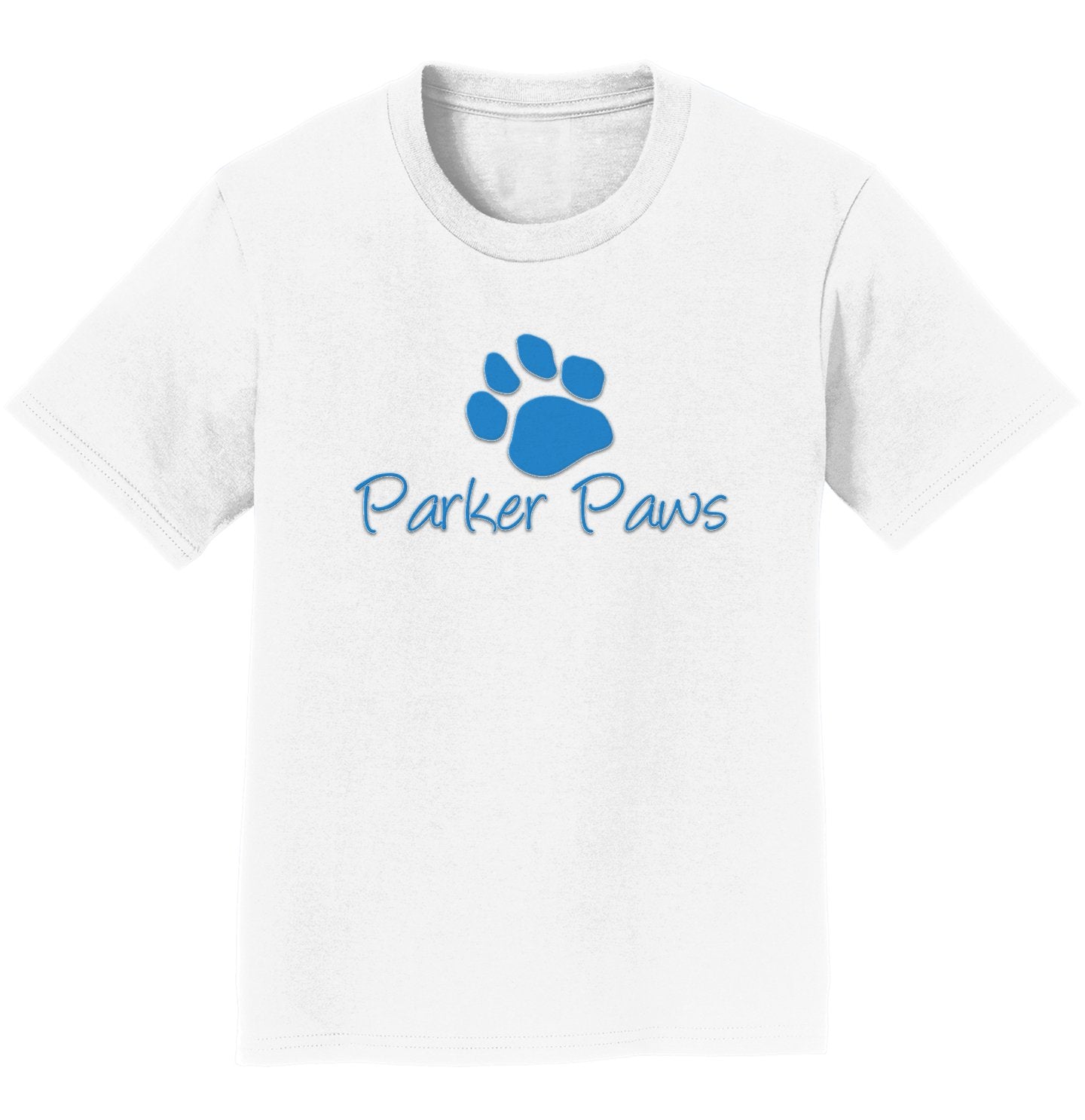 Parker Paws Blue Paw Print Logo - Kids' Unisex T-Shirt