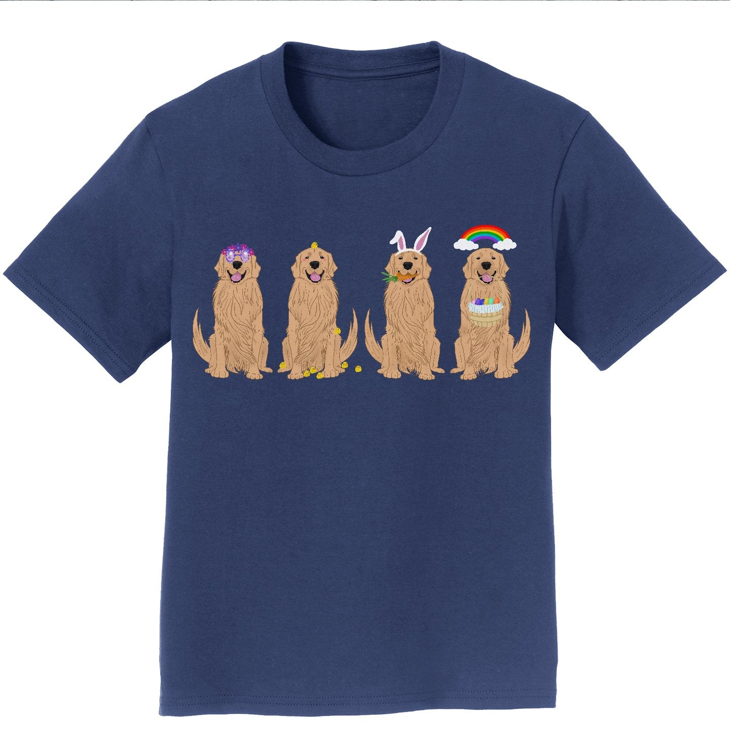 Easter Golden Retriever Line Up - Kids' Unisex T-Shirt