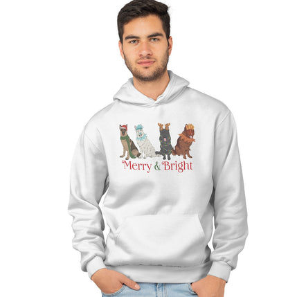 Animal Pride - German Shepherd Christmas Line Up - Adult Unisex Hoodie Sweatshirt