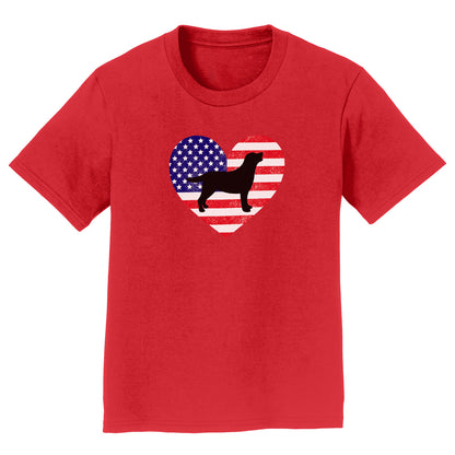 USA Flag Lab Silhouette - Kids' Unisex T-Shirt