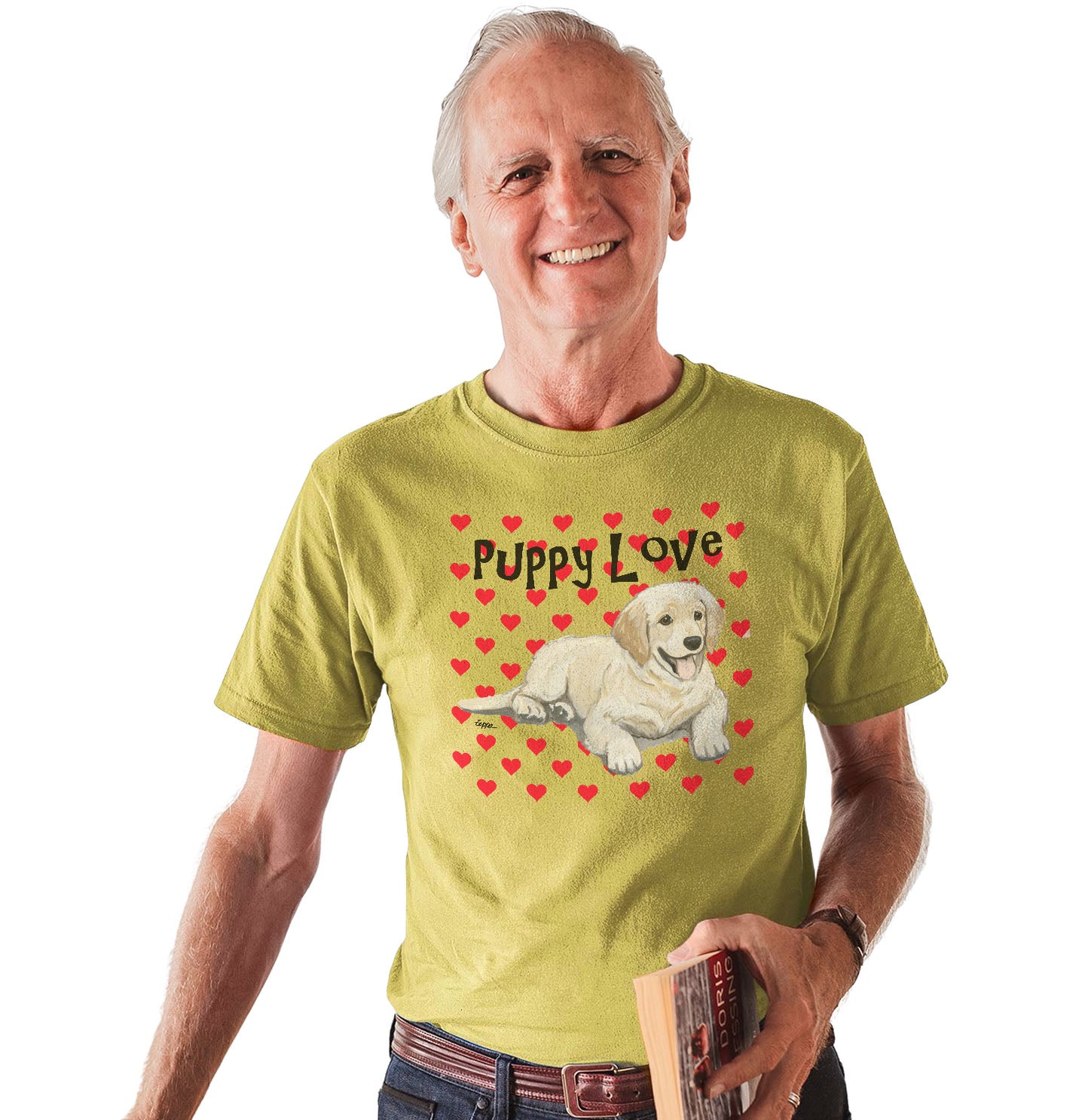 Animal Pride - Golden Puppy Love - Adult Unisex T-Shirt