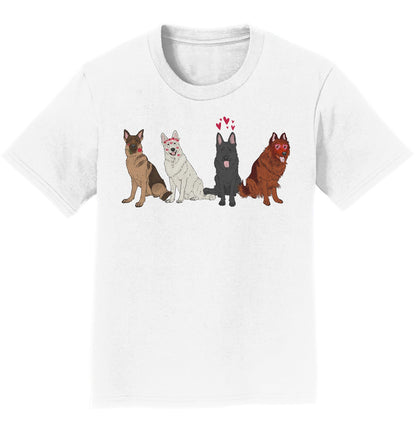 German Shepherd Love Line Up - Kids' Unisex T-Shirt