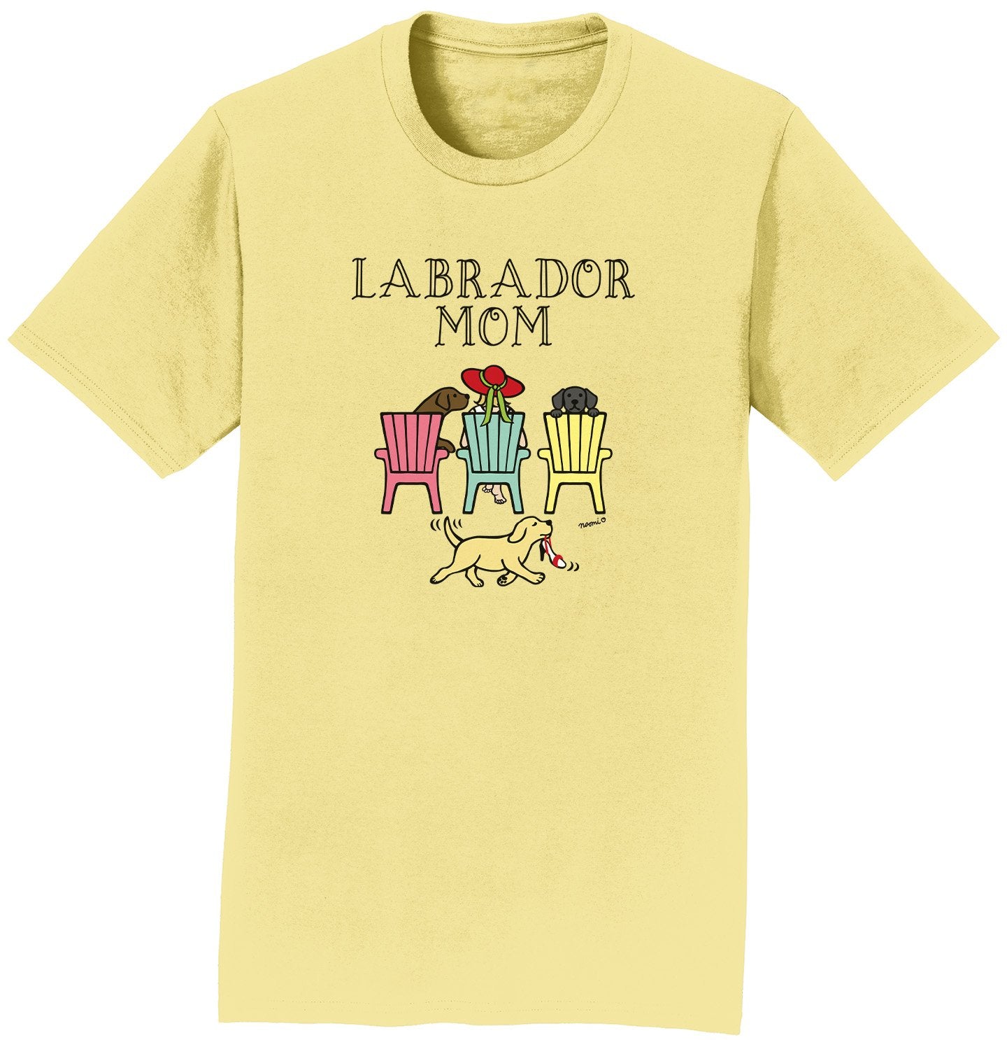 Labrador Dog Mom Deck Chairs - Adult Unisex T-Shirt