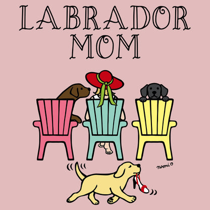 Labrador Dog Mom Deck Chairs - Women's Fitted T-Shirt