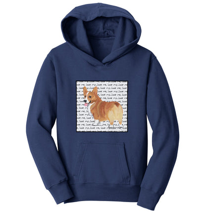 Animal Pride - Corgi Love Text - Kids' Unisex Hoodie Sweatshirt