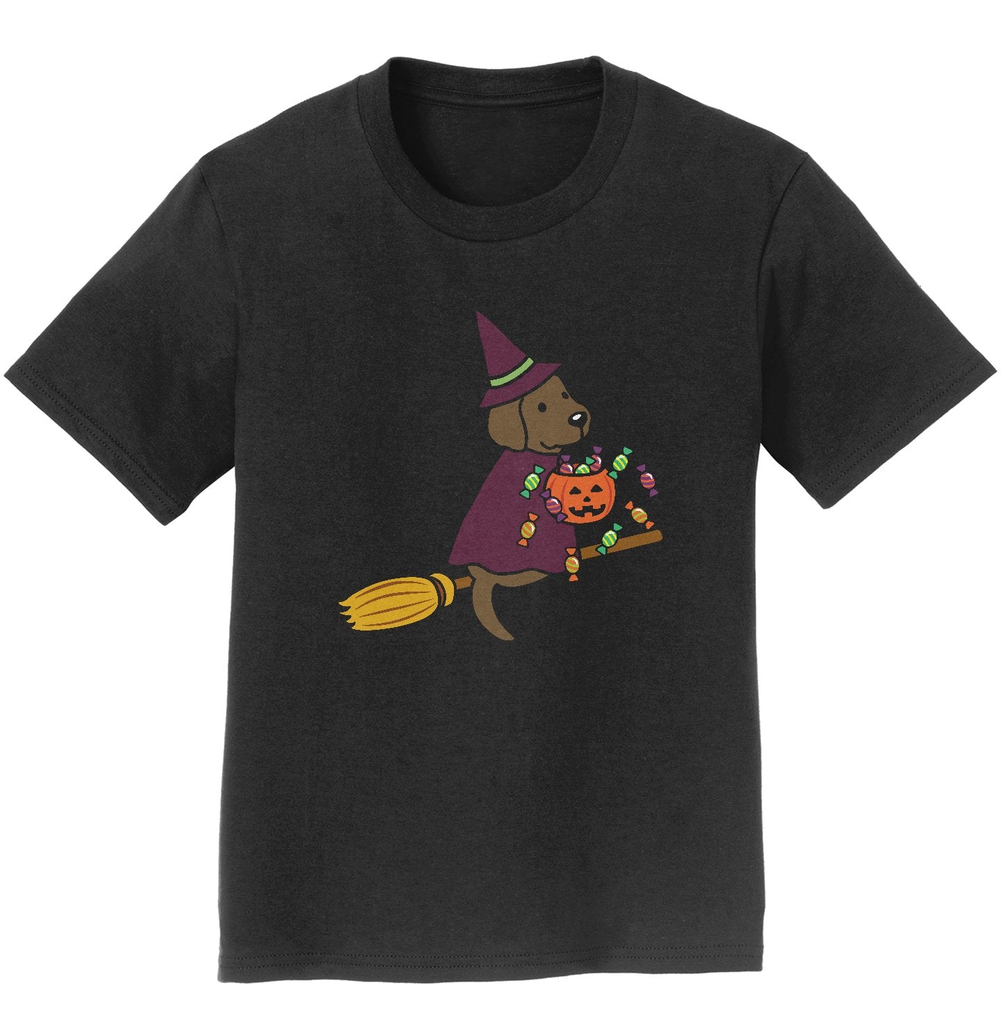 Chocolate Lab Witch - Halloween - Kids' Unisex T-Shirt