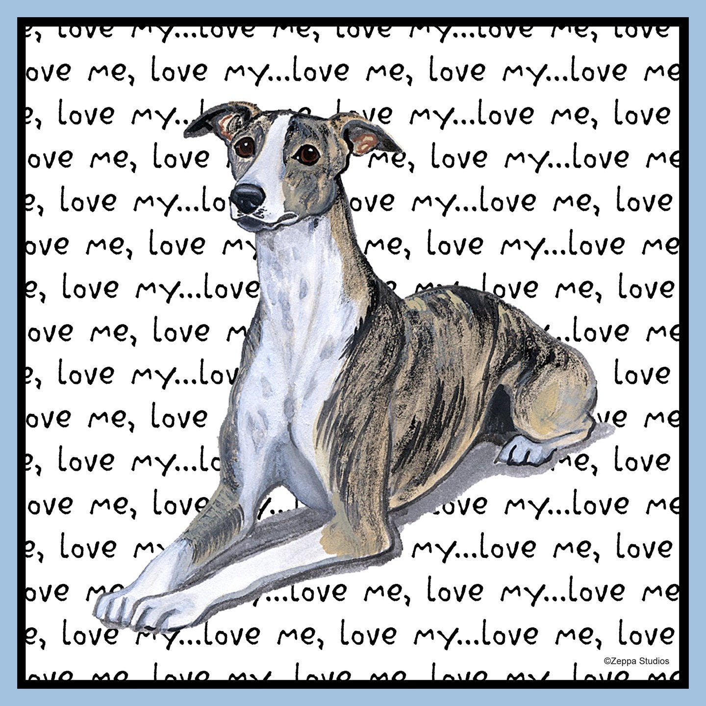 Whippet Love Text - Women's Fitted T-Shirt