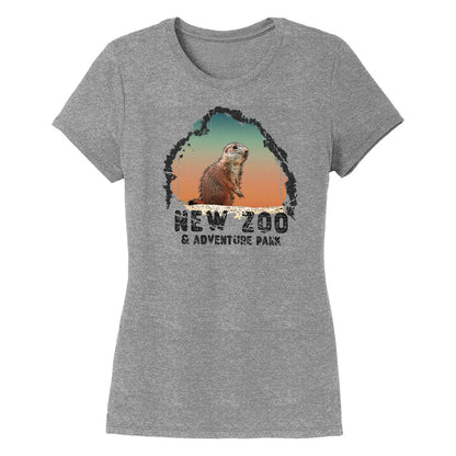 NEW Zoo Prairie Dog Sunset - Women's Tri-Blend T-Shirt