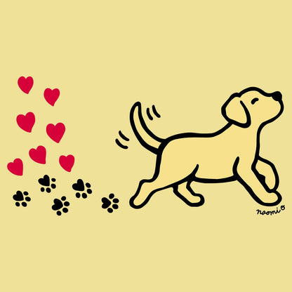 Yellow Labrador Love Trail - Adult Unisex T-Shirt