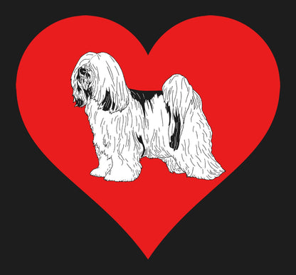 Tibetan Terrier on Heart Left Chest - Women's Full-Zip Hoodie Sweatshirt