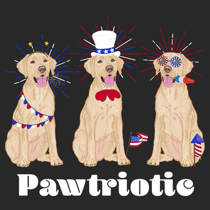 4th of July Lineup Yellow Lab - Adult Unisex Crewneck Sweatshirt