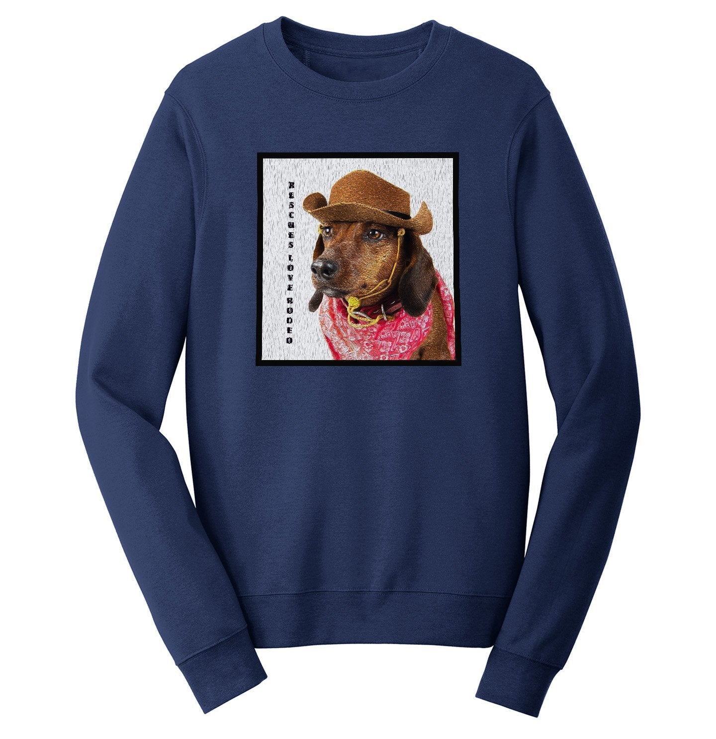 Rodeo Dachshund - Adult Unisex Crewneck Sweatshirt